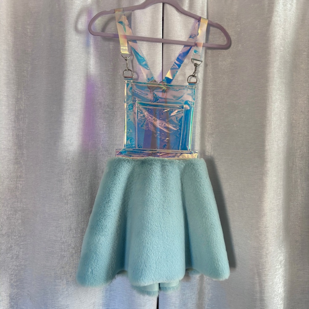 Club wear Blue Mini overall Dress